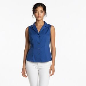 Be still my heart blue sleeveless top size medium